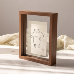 New Design Double Sided MDF Wooden Picture Floating Photo Frame for Home Decoration