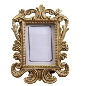 New Design Gold Finished Decorative Border Metal Photo Frame Rectangle Shape for Home Living Room Decor Picture Frame