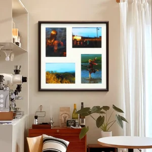 New Design MDF Wood Photo Frame Replaceable Photo Collage Multi opening Wall Hanging Decoration