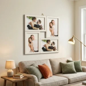 New Modern Eco Friendly Scratch Resistant Creative Multi 4 Collage Photo Frame Set