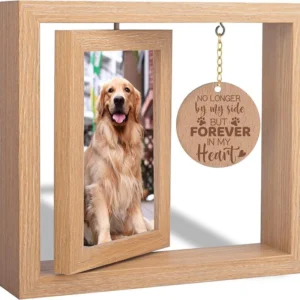 New Style Rotatable Wooden Photo Frame Desktop Display for Postcards Photos and Pet Memorials