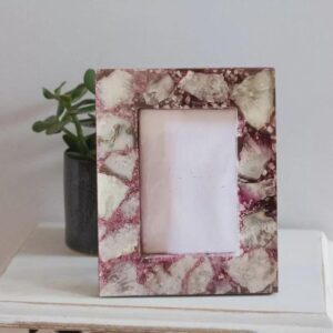 New Trendy Resin and Wood Luxury Photo Frame with Customizable Design and Logo Tabletop Installation for Home and Office