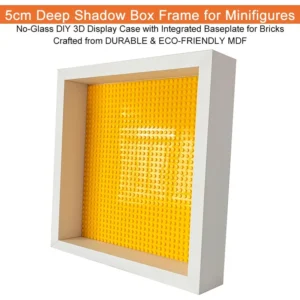 No Glass DIY 3D Display Case MDF Shadow Box Frame With 5cm Depth Black White Brown Frame For Desktop Wall Decor