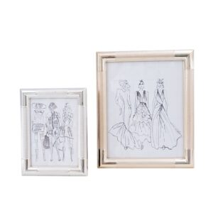 Nordic Creative Tabletop Decorations Gold Silver Metal Picture Photo Frame With Glass or Plexiglass