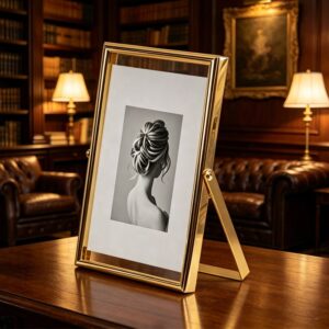 Nordic Ins Rotatable Metal Photo Frame 6 7 8 10 Inch Transparent DIY Dried Flower Specimen Display Tabletop Frame for Home Decor