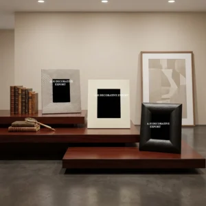 Nordic Style Minimalist Picture Frame Antique Finish Textured Photo Frames for Hotel & Office Desktop Decoration
