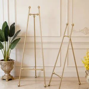 Nordic Style Wedding Welcome Display Stand Iron Easel Metal Photo Frame Floor-Standing Party Decorations