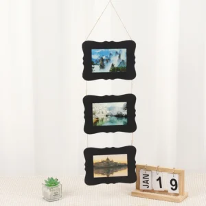 OEM Hard Cardboard Paper Hanging Picture Frames Triple Frame Collage Wall Decor Wedding Family Baby Photos Photo Album