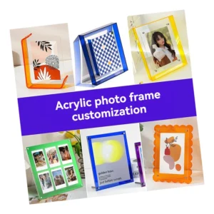 OEM ODM Customizable Size & Color Acrylic Photo Frames with UV Printing Free Standing Floating Wall Mount