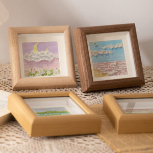 Oil Painting Stick Handmade 4inch Mini Square Hollow DIY Photo Frame 10cm Embroidery