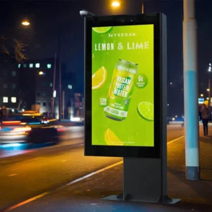 Outdoor Vertical LED Billboard 6000Nits High Brightness Floor Standing Advertising Totem