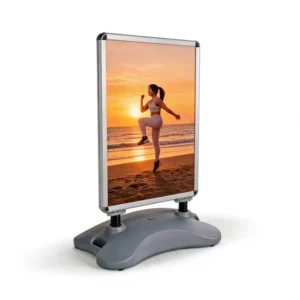 Outdoor Water Base Portable Sign Frames Display Holders Double Sided Aluminum Pavement Stand
