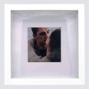 PS Deep 3D Plastic Shadow Box Frame with White Matboard Handmade Eco Friendly Square Photo Frame for Portrait & Flower