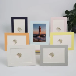 Paper 5×7 Photo Frame with Easel Stand Cardboard Material UV Printing Tabletop Display for Kids Art & DIY Crafts