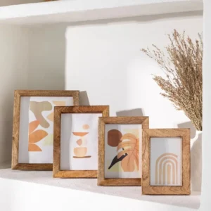 Personalized Creative Eco Friendly Natural Wood Photo Frames in Multiple Sizes Tabletop for Stylish Home Decor