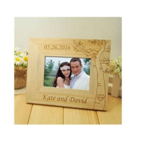 Personalized Wedding Christening Photo Frame Wooden Picture Frame Rustic Gift Birthday Photo Frame