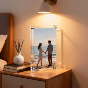 Pet Picture Magnetic Acrylic Display Rack Home&office Desktop Anniversary Photo Frame for Image Portrait Snap Snapshot