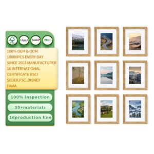 Photo Frame Collage Wall Decoration for Installation or Desktop Display Photo Gallery Photo Frame Set a Variety of Sizes