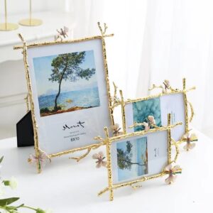 Photo Frame Custom Light Luxury Gold Branch Photo Frame 6 7 Inch Photo Frame High End Wedding Holiday Gifts
