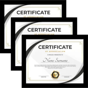 Photo Frame Document Frame 3.5*5″ 4*6″ 5*7″ 6*8″ 8*10″ A3 A4 Durable Modern UV Printing Black White Wood Wall Display