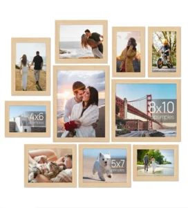 Photo Frame Set 6″ 7″ 8″ 10″ Wall 10 Pack Picture Frames Collage Wall Decor Gallery Wall Frame Set for Wall or Tabletop Display