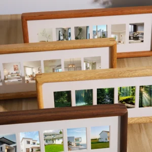 Photo Frame Wooden Holds 5×7 & 9×18 Handmade Eco Friendly Durable Multi hole Collage Photos Wall mounted Home Use