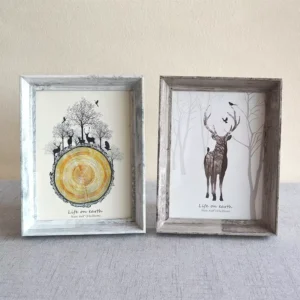 Photo Frame Wooden Resin Work New Modern Design Photo Frame Table Top Wall Hang Decorative Photo Frame