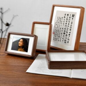 Picture Certificate Frame Print Wood Wall Hanging Art Freestanding and Wall Pressed Flower Frame A4 Size Carton Box Photo Frame