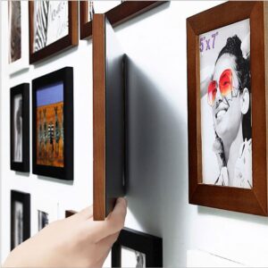 Picture Frames Made Solid Wood High Definition Glass Table Top Display Wall Mounting Photo Frame Black