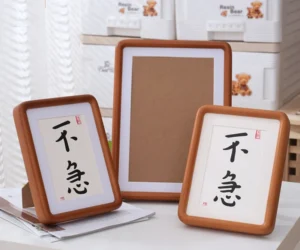 Pine Wood Picture Frame Rustic Desktop Tabletop Photo Frame with Mat for Desk Decor Small Wooden Memo Frame for Home Office