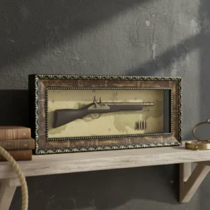Plastic Handmade Antique Imitation Guns Wall Art Photo Frame Decor