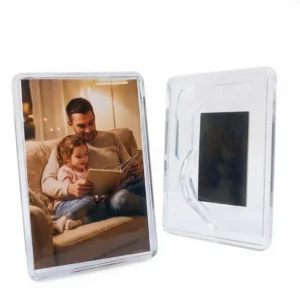 Plastic Mini Photo Frame 7.5x5cm Clear Magnetic Fridge Souvenir Frame DIY Instant Picture Holder