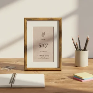Plastic Waterproof Rectangle Photo Frame for Desk Home Office Decor Durable Modern Tabletop Display Stand