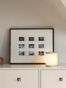 Poly Creative Custom DIY Jiugongge Mounted Rectangle Solid Wood Photo Frame Wall Display Full Color Printing Plus 48 Palace