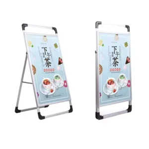 Portable Floor Standing With Handle Pop Poster Frame Aluminum A Board Display Stand Sign Board