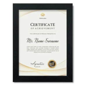 Premium A4 Certificate Photo Frame Diploma Frame for Horizontal and Vertical