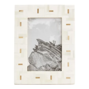 Premium Bone Inlay Rectangular Vertical for Lightweight Handmade Decorative Photo Frame for Living Room Bedroom Hotel