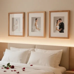 Premium Wedding Photo Frame with Acrylic Cover 5×7 8×10 11×14 Inch MDF Wooden Picture Frame for Couples