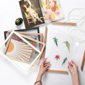 Pressed Flower Frames Floating Picture Frames 8×10 Wooden Photo Frame Double Acrylic Glass 5×7 Wall and Tabletop Display