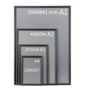 Promotion Aluminum A3 Poster Clip Holder Display 32mm A3picture Snapper Frames