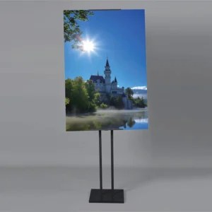 Promotion Kt Board Display Rack Wrought Iron Signage Poster Frame Floor standing Shopping Mall Advertising Display Stand