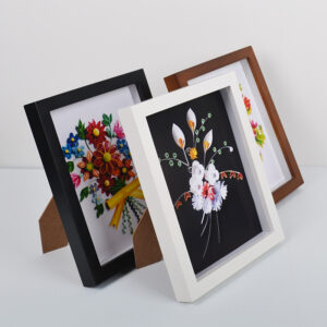 RSNew Design Black White Diverse Colors With Glass for Home Decor 1.7cm Depth Shadow Box Frame Photo Frame