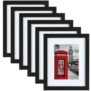 Ready Stock Fast Shipping 6inch Black Wooden Photo Frame Tabletop Display Creative Classical Handmade MDF Photo Frame Home Decor