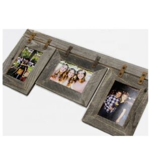 Reclaimed BarnWood Vintage Style Rustic Looking 5X7 Wooden Collage Photo Frame