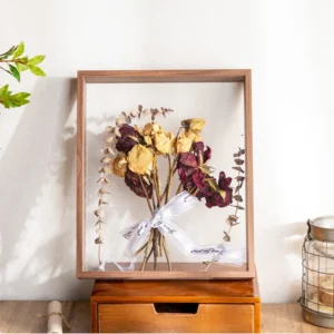 Rectangle Wood Shadow Box Frames Decorated Wall Hanging 3D Transparent Photo Frames