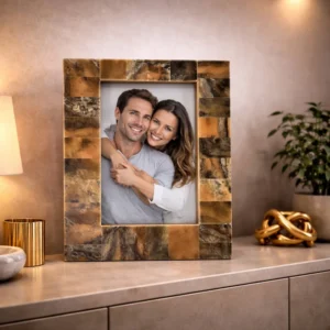 Resin Photo Frame for Wall Hanging and Tabletop Display with Custom Logo Printing for Bulk Orders