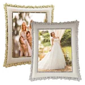 Resin Plated Picture Frame Shiny Wedding Family Photos Frame for Tabletop and Wall Creative Modern Design Style