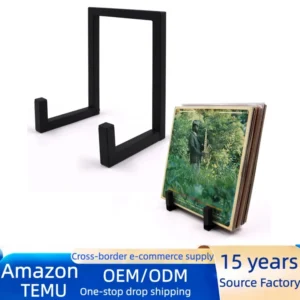 Retro American Three Dimensional Vinyl LP Record CD Storage Rack Photo Frame Display Stand Standing Type Iron Desktop