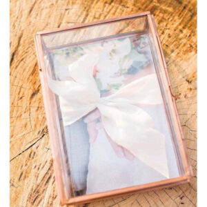 Rose Gold Glass Photo Box Photo Frame