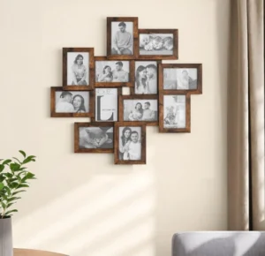 Rustic 4×6 Wood Wall Hanging Collage Picture Frames with Glass Front 12 Pack Photo Collage Frame for Wall Decor